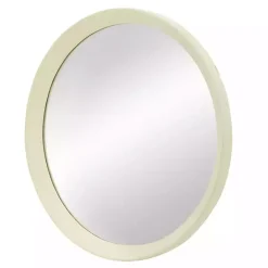Hot Kirklands Home Round Cream Mango Wood Wall Mirror