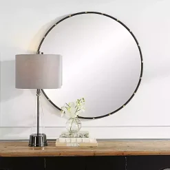 Hot Kirklands Home Round Dark Bronze and Gold Wall Mirror