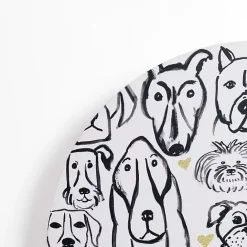 Kirklands Home Round Dog Doodle Canvas Art Print