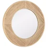 Online Kirklands Home Round Elyas Natural Rattan Wall Mirror