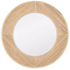 Online Kirklands Home Round Elyas Natural Rattan Wall Mirror