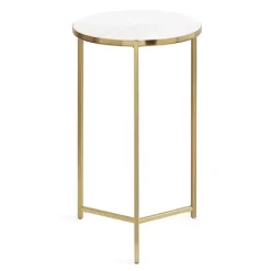 Online Kirklands Home Round Aguilar Accent Table Gold