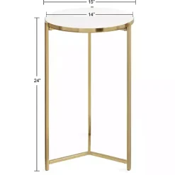 Online Kirklands Home Round Aguilar Accent Table Gold