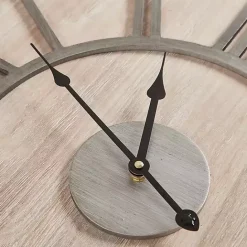 Online Kirklands Home Round Gray and Natural Wooden Wall Clock