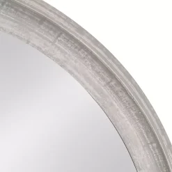 Online Kirklands Home Round Gray Mansell Wood Wall Mirror
