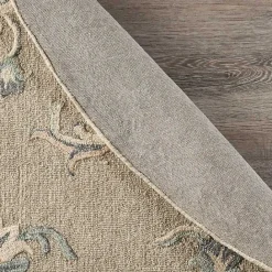 Hot Kirklands Home Round Traditional Floral Area Rug, 4x4 Gray