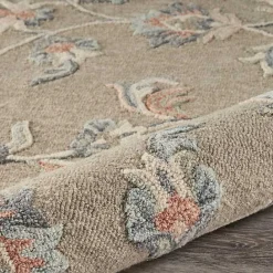 Hot Kirklands Home Round Traditional Floral Area Rug, 4x4 Gray