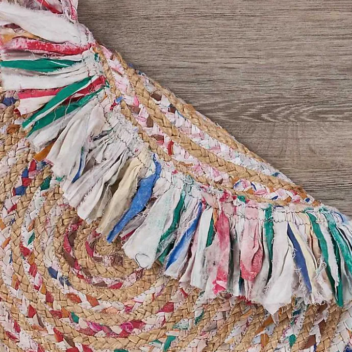 Clearance Kirklands Home Round Multicolor Braided Jute Area Rug, 3x3