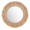 Online Kirklands Home Round Natural Rattan Beaded Wall Mirror