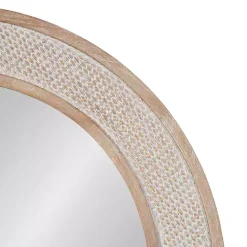 Outlet Kirklands Home Round Natural Rattan Wall Mirror