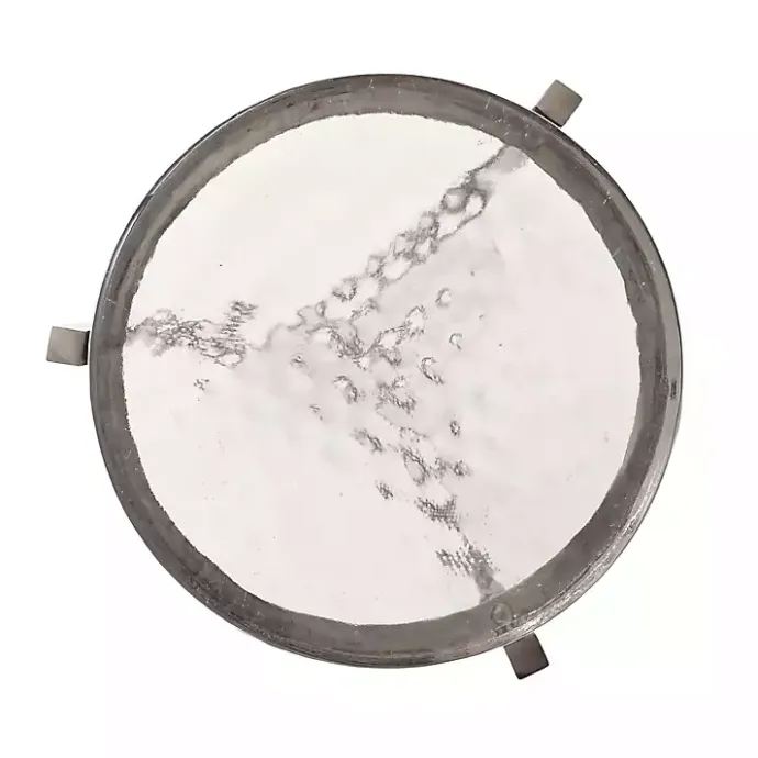 Hot Kirklands Home Round Pewter Aguilar Accent Table