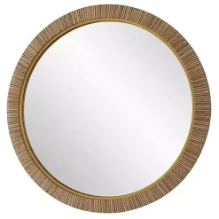 Hot Kirklands Home Round Rattan Wall Mirror