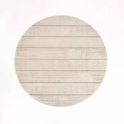 Kirklands Home Round Savannah Wood and Metal C-Table White