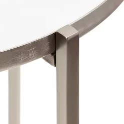 Best Kirklands Home Round Aguilar Accent Table Silver