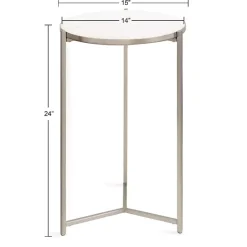Best Kirklands Home Round Aguilar Accent Table Silver