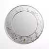 Discount Kirklands Home Round Silver Birds and Branches Wall Mirror