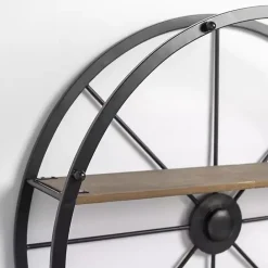Clearance Kirklands Home Round Wagon Wheel Wall Shelf