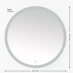 Hot Kirklands Home Round Whit LED Wall Mirror