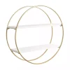 Hot Kirklands Home Round White Wood Sequoia Wall Shelf