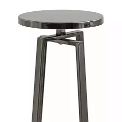 Discount Kirklands Home Round Zia Pewter Metal Accent Table Gray