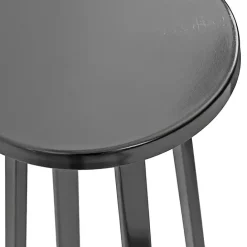 Discount Kirklands Home Round Zia Pewter Metal Accent Table Gray