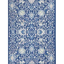 Best Kirklands Home Royal Blue Floral Motif Area Rug, 5x7