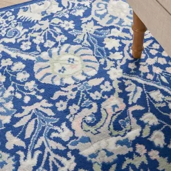 Best Kirklands Home Royal Blue Floral Motif Area Rug, 5x7