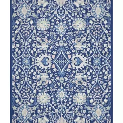 Best Kirklands Home Royal Blue Floral Motif Area Rug, 7x10