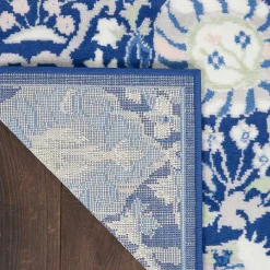 Best Kirklands Home Royal Blue Floral Motif Area Rug, 7x10