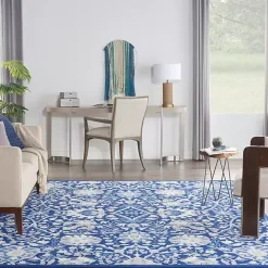 Best Kirklands Home Royal Blue Floral Motif Area Rug, 8x10
