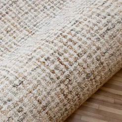 Hot Kirklands Home Rust & Beige Geometric Wool Area Rug Tan