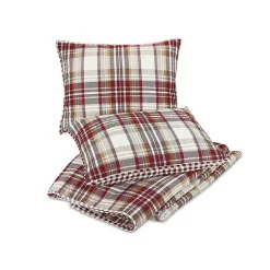 Outlet Kirklands Home Rust Plaid Camden Full/Queen 3-pc. Quilt Set