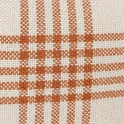 Clearance Kirklands Home Rust Plaid Tassel Indoor/Outdoor Pillow