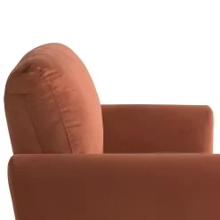 Online Kirklands Home Rust Velvet Upholstered Knox Accent Chair Orange