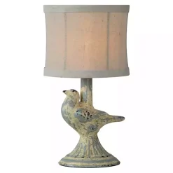 Sale Kirklands Home Rustic June Bird Mini Table Lamps, Set of 2 Blue