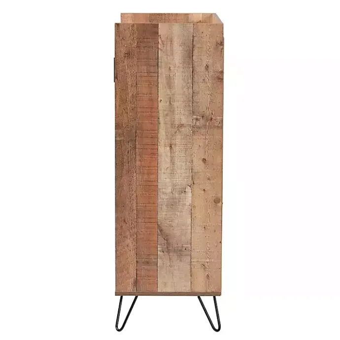 Outlet Kirklands Home Rustic Hairpin Wine Cabinet Brown