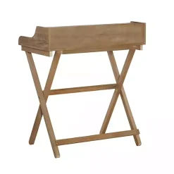 Discount Kirklands Home Rustic Wooden Folding Desk Brown