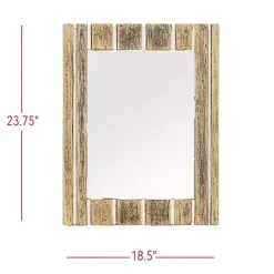 Best Kirklands Home Rustic Driftwood Striped Wall Mirror