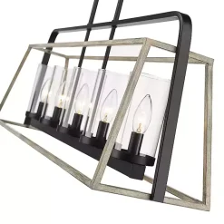 Kirklands Home Rustic Gray and Black Open Chandelier