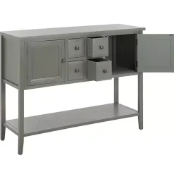 Discount Kirklands Home Rustic 4-Drawer Charlotte Sideboard Gray