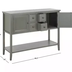 Discount Kirklands Home Rustic 4-Drawer Charlotte Sideboard Gray