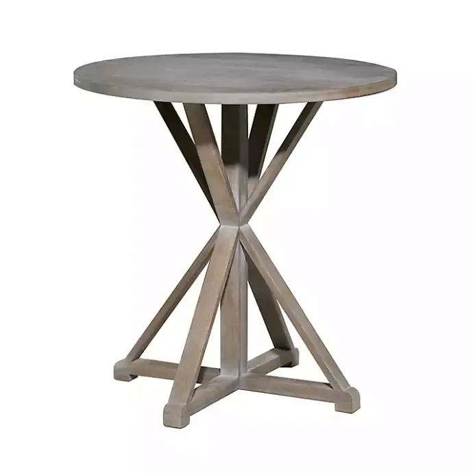 Best Kirklands Home Rustic Graywash Hourglass Side Table Brown