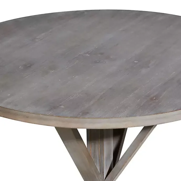 Best Kirklands Home Rustic Graywash Hourglass Side Table Brown