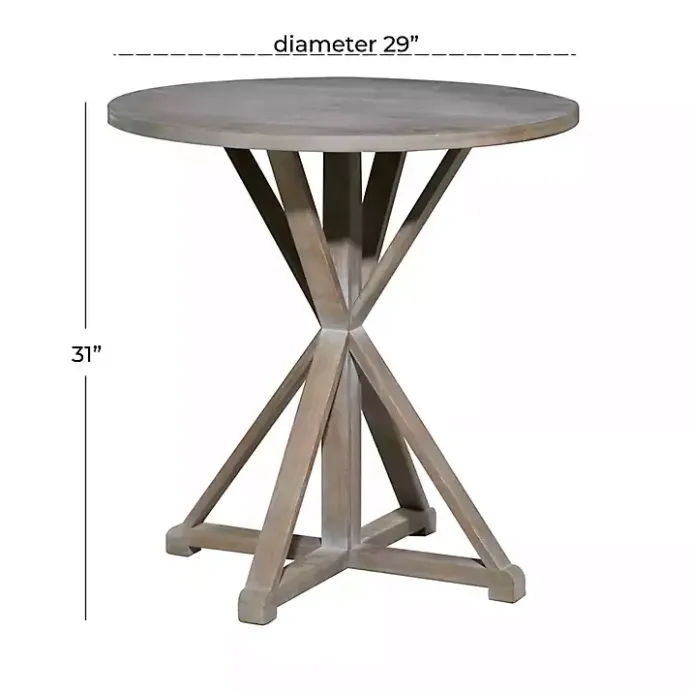 Best Kirklands Home Rustic Graywash Hourglass Side Table Brown