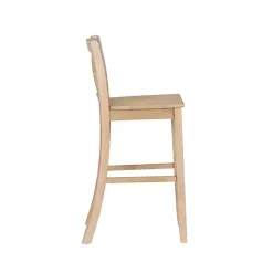 Hot Kirklands Home Rustic Graywash Wood X Back Bar Stool Brown