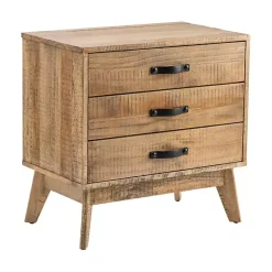 Sale Kirklands Home Rustic Medium 3-Drawer Side Table Brown