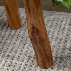 Clearance Kirklands Home Rustic Natural Woodland Accent Table Brown