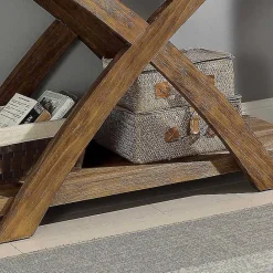 Best Kirklands Home Rustic Oak Wood Juna Console Table Brown