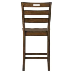 Outlet Kirklands Home Rustic Oak Wood Quinby Counter Stools, Set of 2 Brown