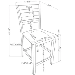Outlet Kirklands Home Rustic Oak Wood Quinby Counter Stools, Set of 2 Brown